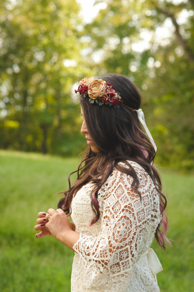 bridal flower crown