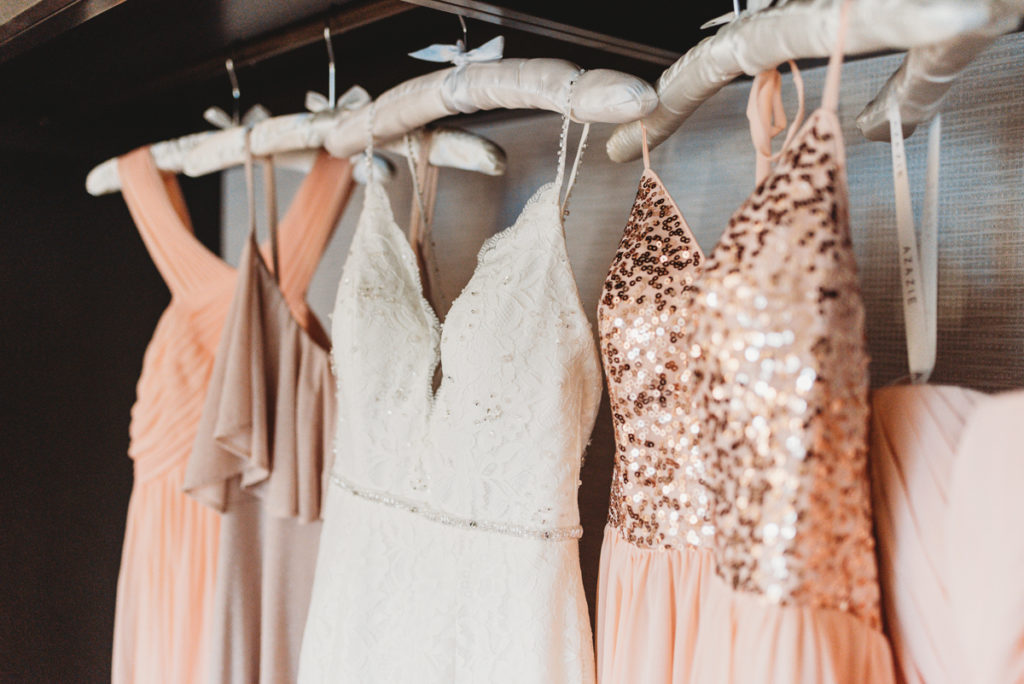 blush bridesmaids dresses