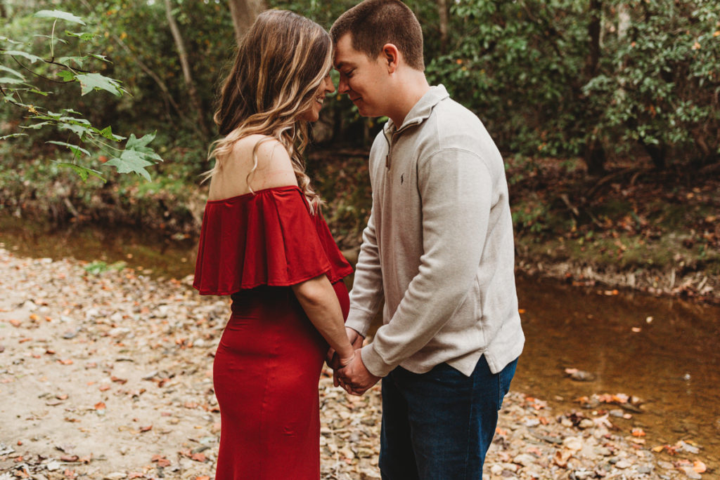 burgundy maternity dress